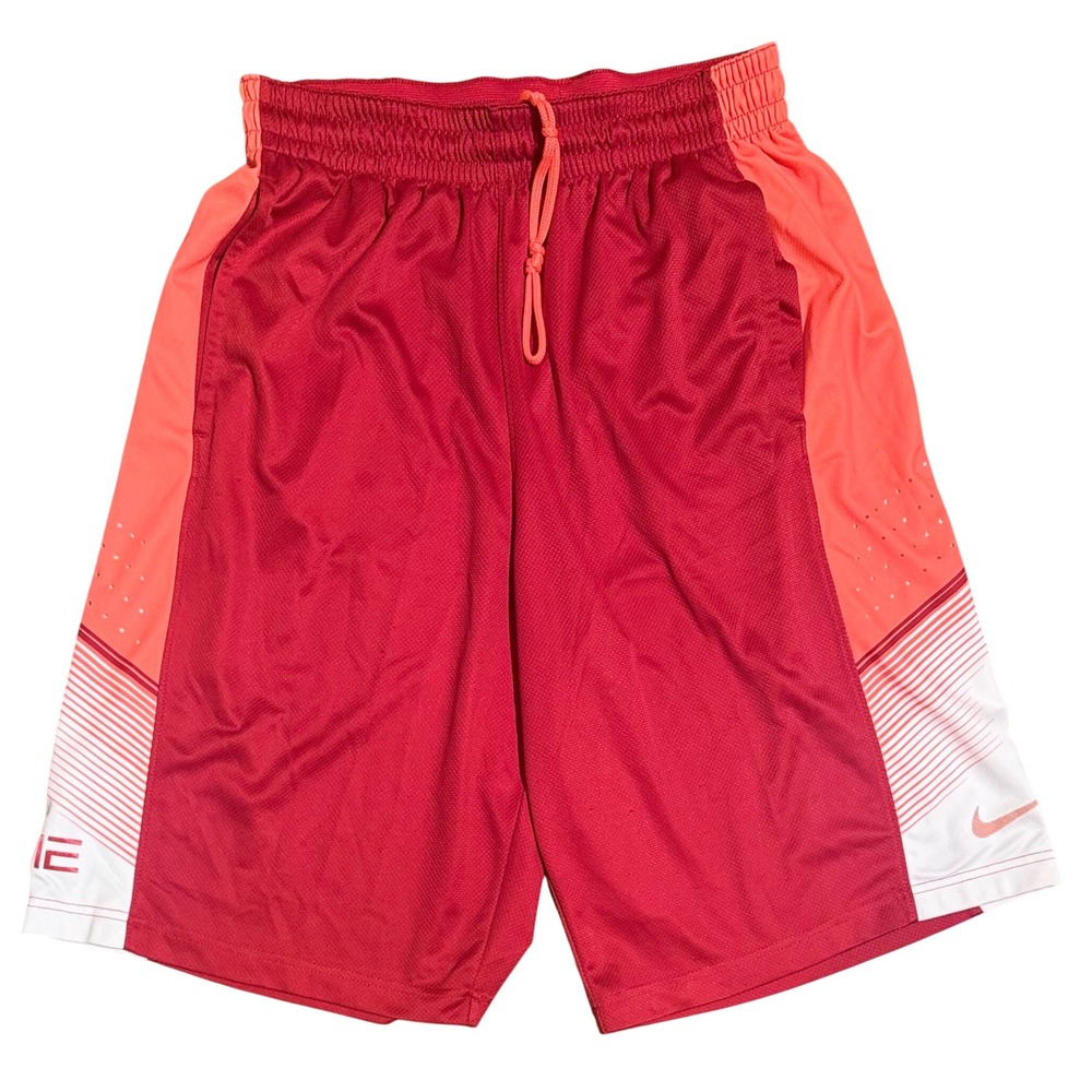 Nike Elite Basketball Shorts Dri-FIT Graphic Red Orange Mens Size M
